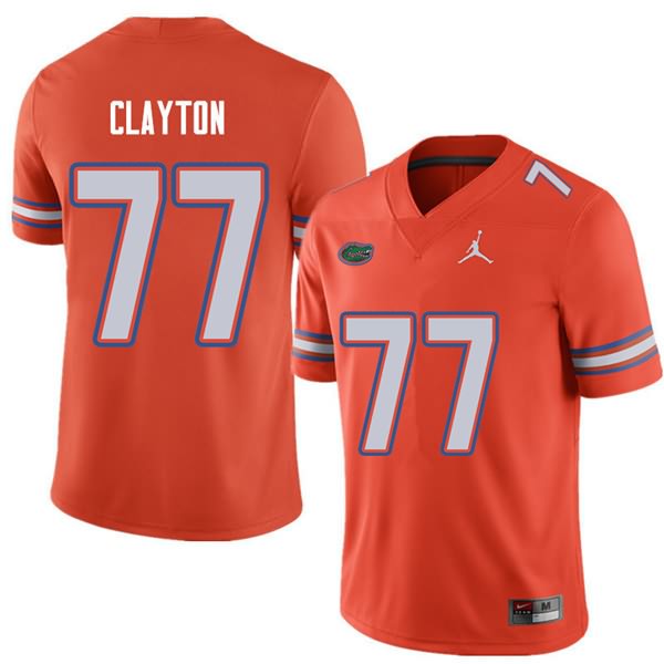 NCAA Florida Gators Antonneous Clayton Men's #77 Jordan Brand Orange Stitched Authentic College Football Jersey HTX8064MQ